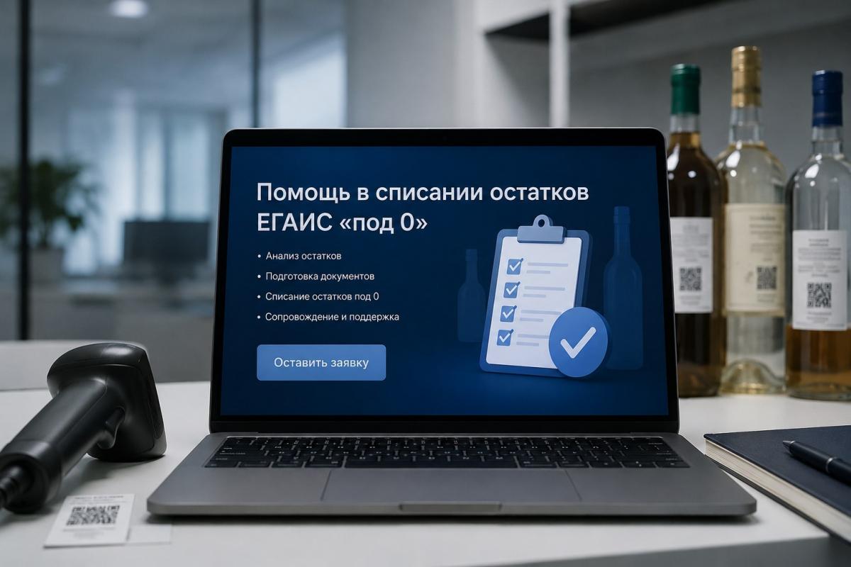 Услуга по списанию остатков в ЕГАИС